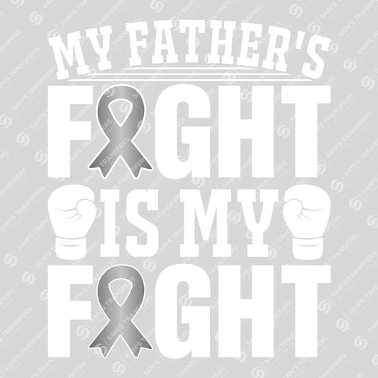 Apparel featuring a My Father's Fight Is My Fight-themed DTF transfer.