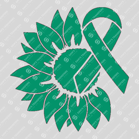 Apparel featuring a Sunflower Awareness Ribbon-themed DTF transfer.