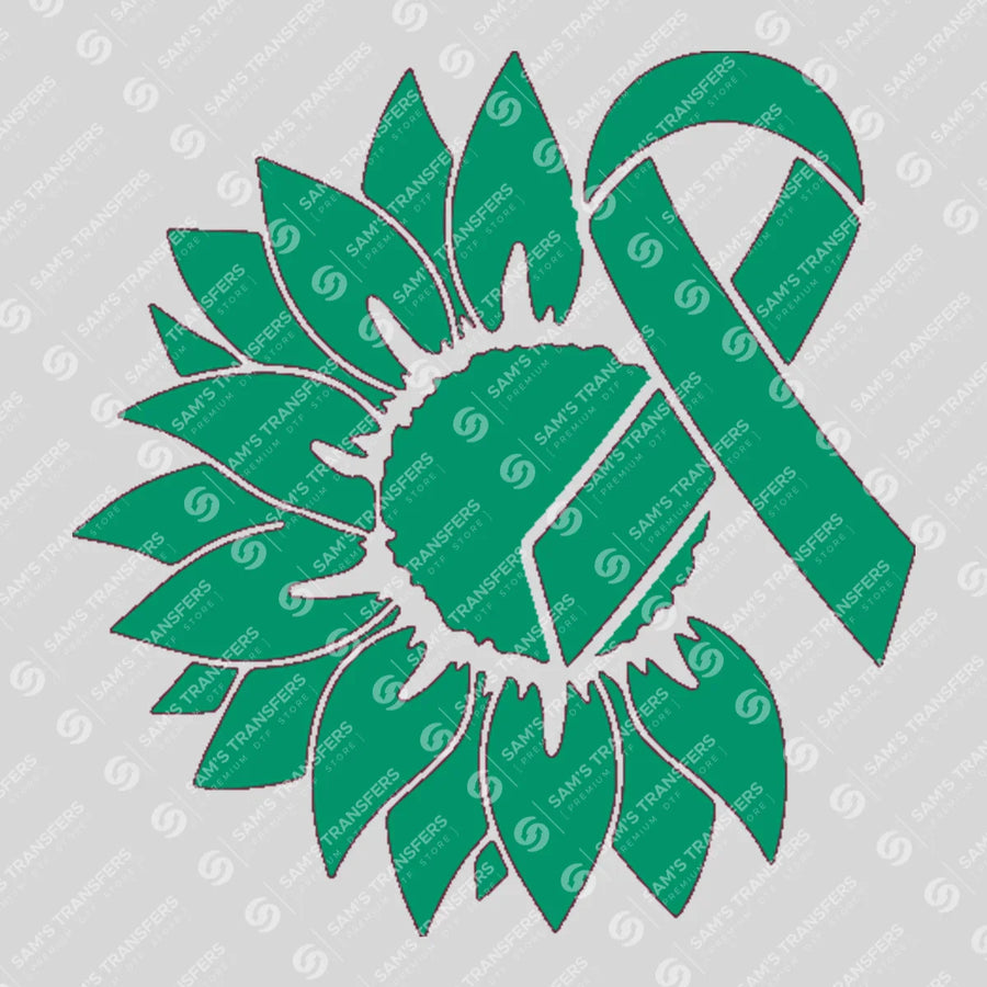 Sunflower Awareness Ribbon Ready-to-Press DTF Transfer | SAT10512