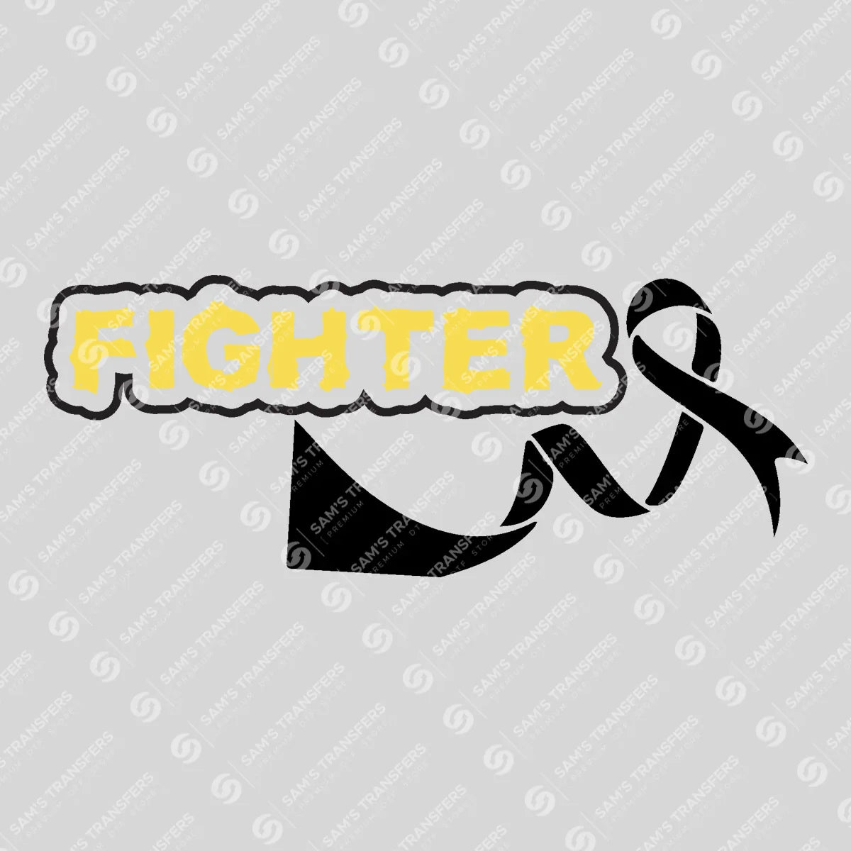 Apparel featuring a Fighter-themed DTF transfer.
