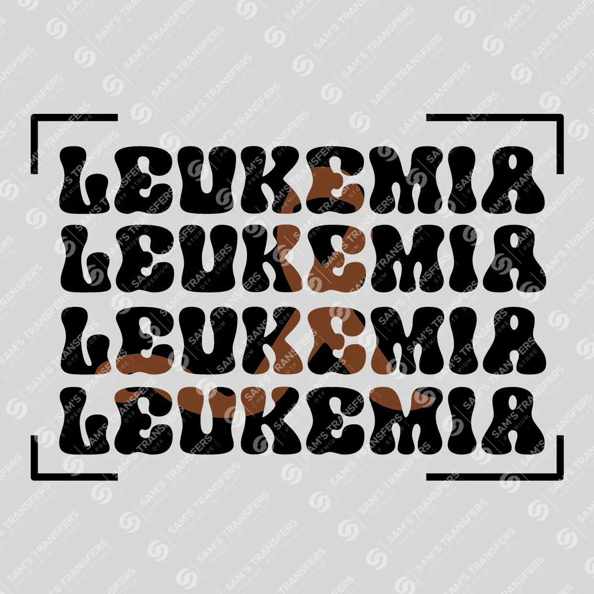 Apparel featuring a Leukemia-themed DTF transfer.