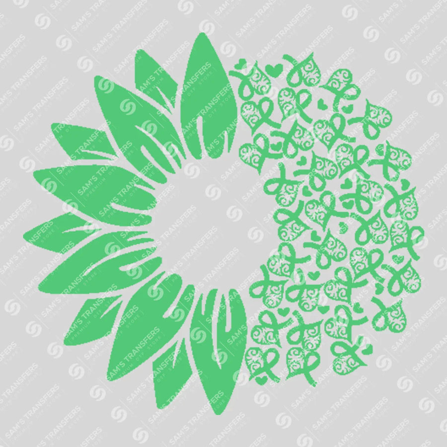 Lace Ribbon Sunflower Ready-to-Press DTF Transfer | SAT10528