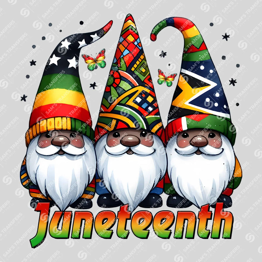 Juneteenth Gnomes Ready-to-Press DTF Transfer | SAT10638