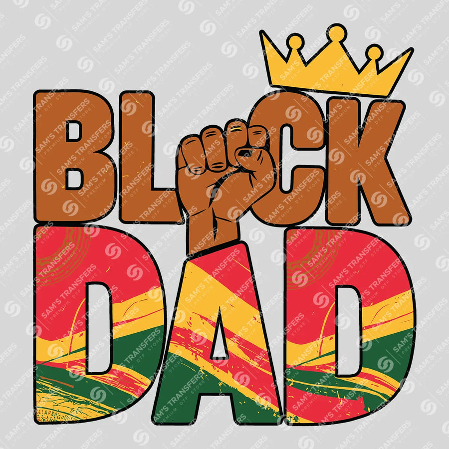 Black Dad Ready-to-Press DTF Transfer | SAT10652