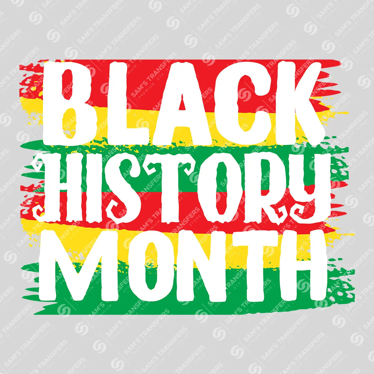 Apparel featuring a Black History Month-themed DTF transfer.
