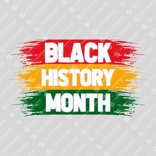 Apparel featuring a Black History Month-themed DTF transfer.