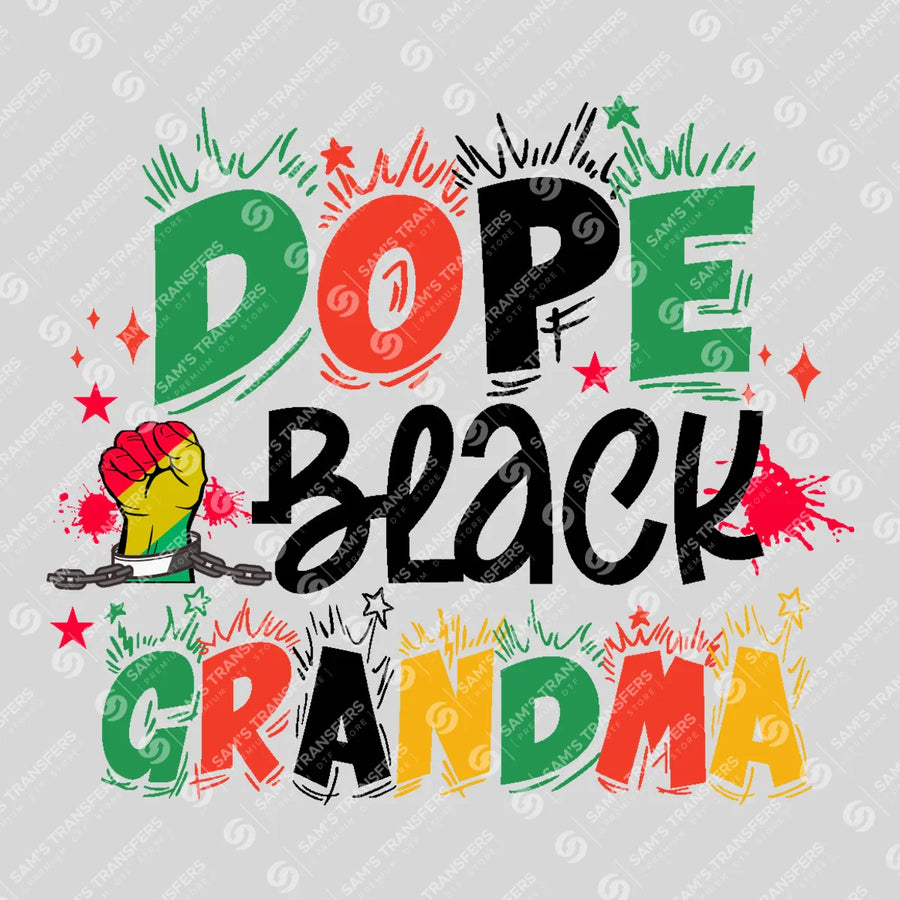 Dope Black Grandma Ready-to-Press DTF Transfer | SAT10711