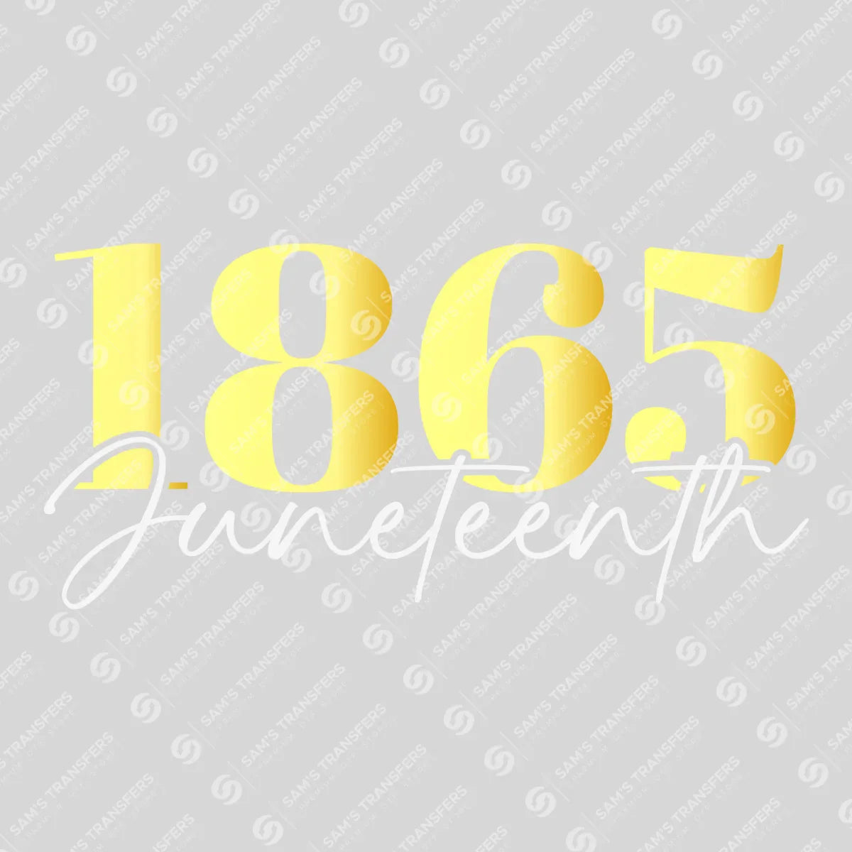 Apparel featuring a Juneteenth 1865-themed DTF transfer.