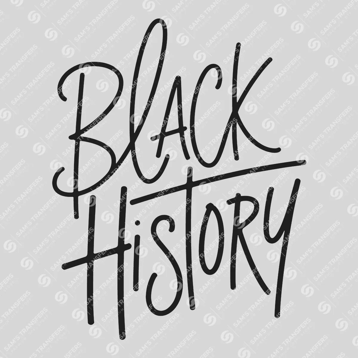 Apparel featuring a Black History-themed DTF transfer.