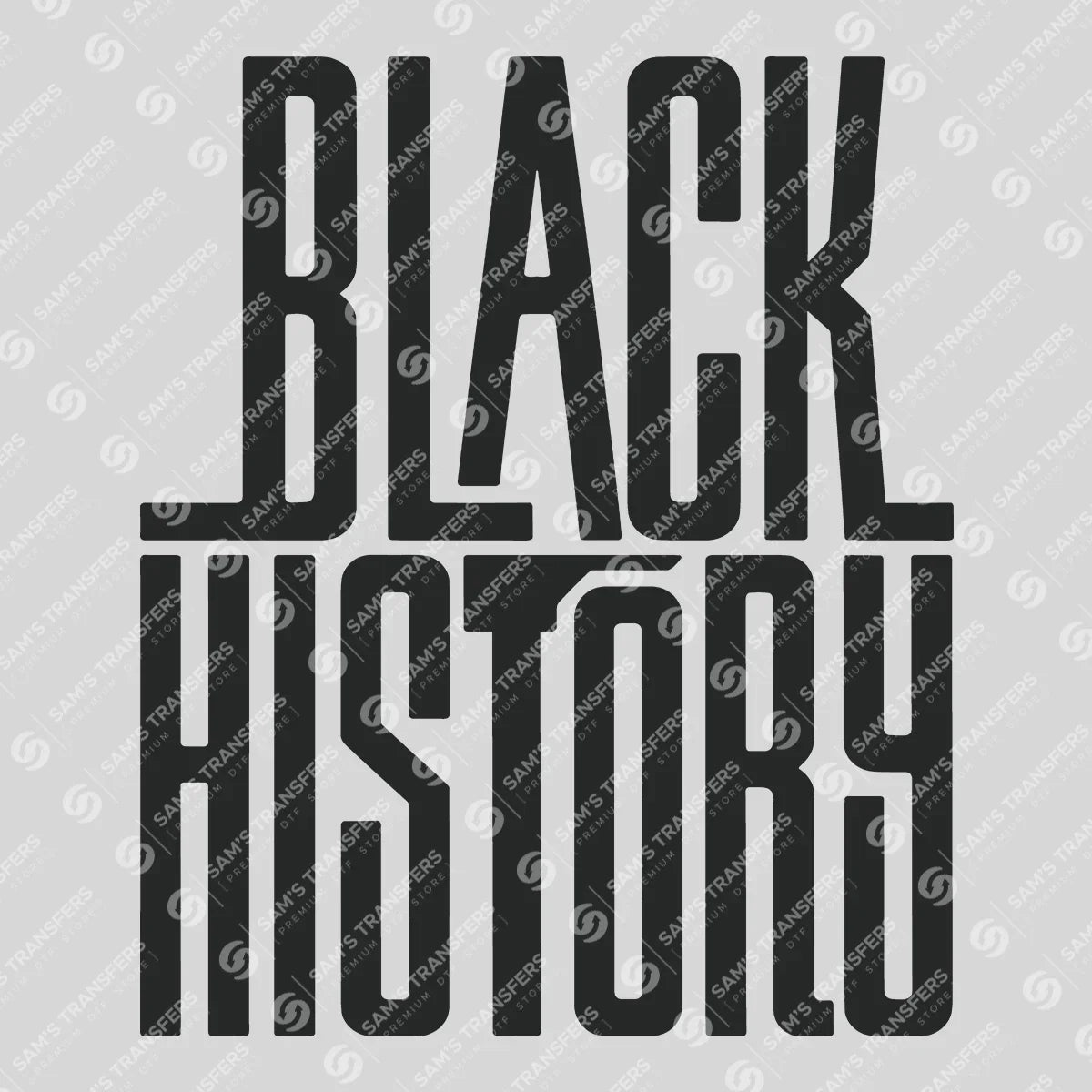 Apparel featuring a Black History-themed DTF transfer.