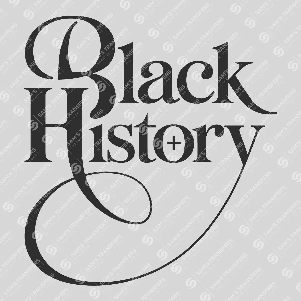 Apparel featuring a Black History-themed DTF transfer.