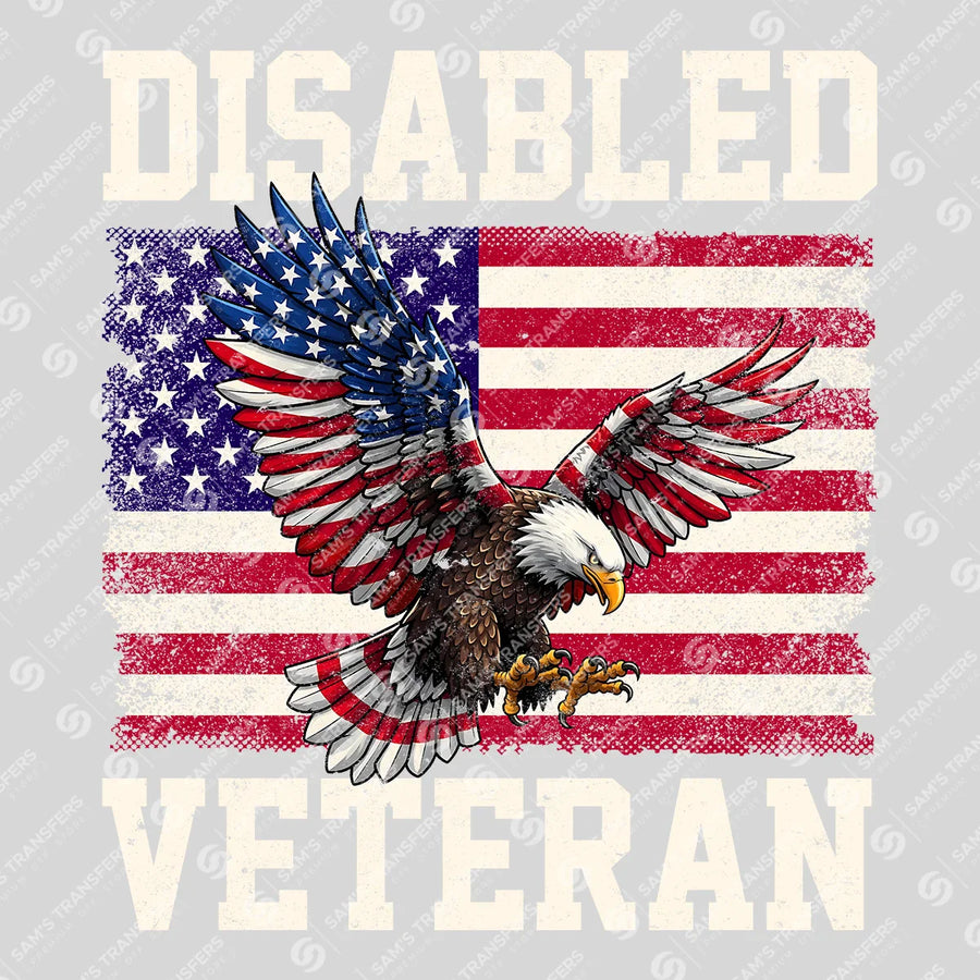 Disabled Veteran Ready-to-Press DTF Transfer | SAT10997