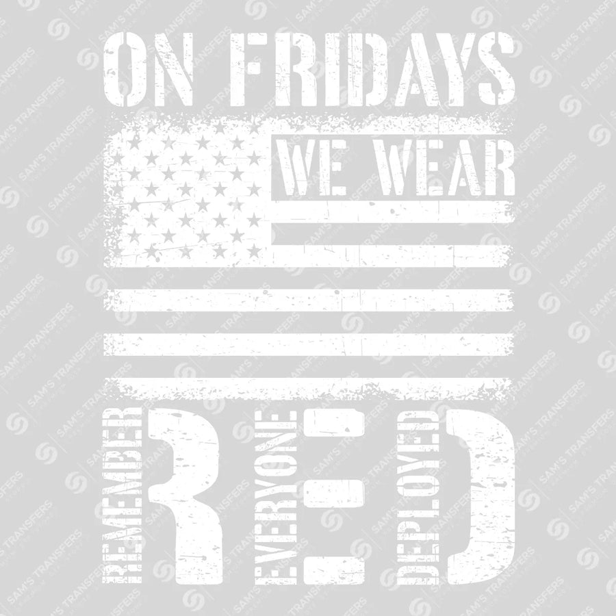 On Fridays We Wear Red Ready-to-Press DTF Transfer | SAT11043