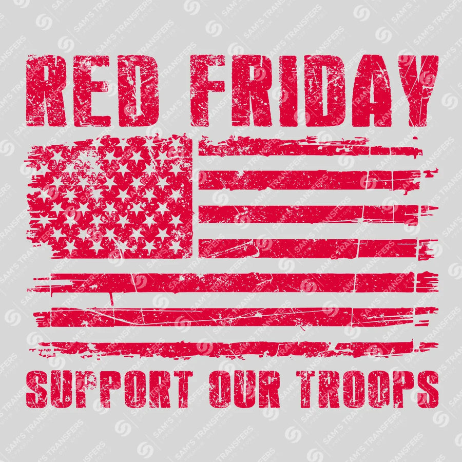 Red Friday Support Our Troops Ready-to-Press DTF Transfer | SAT11046
