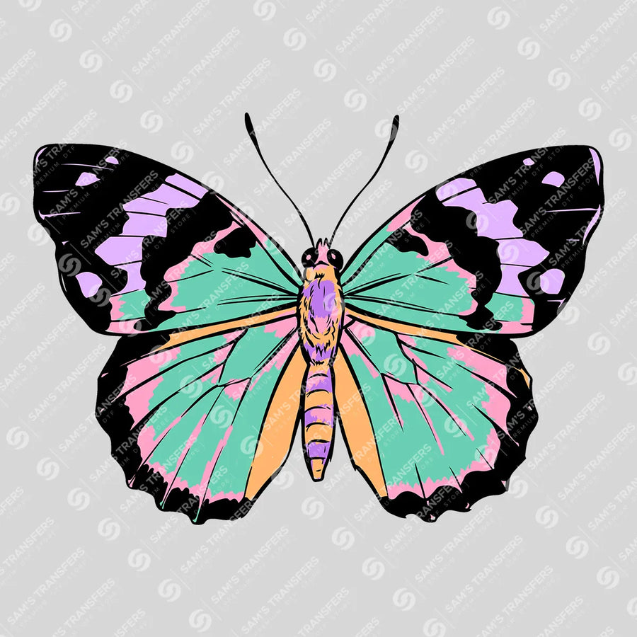 Colorful Watercolor Butterfly Ready-to-Press DTF Transfer | SAT11084