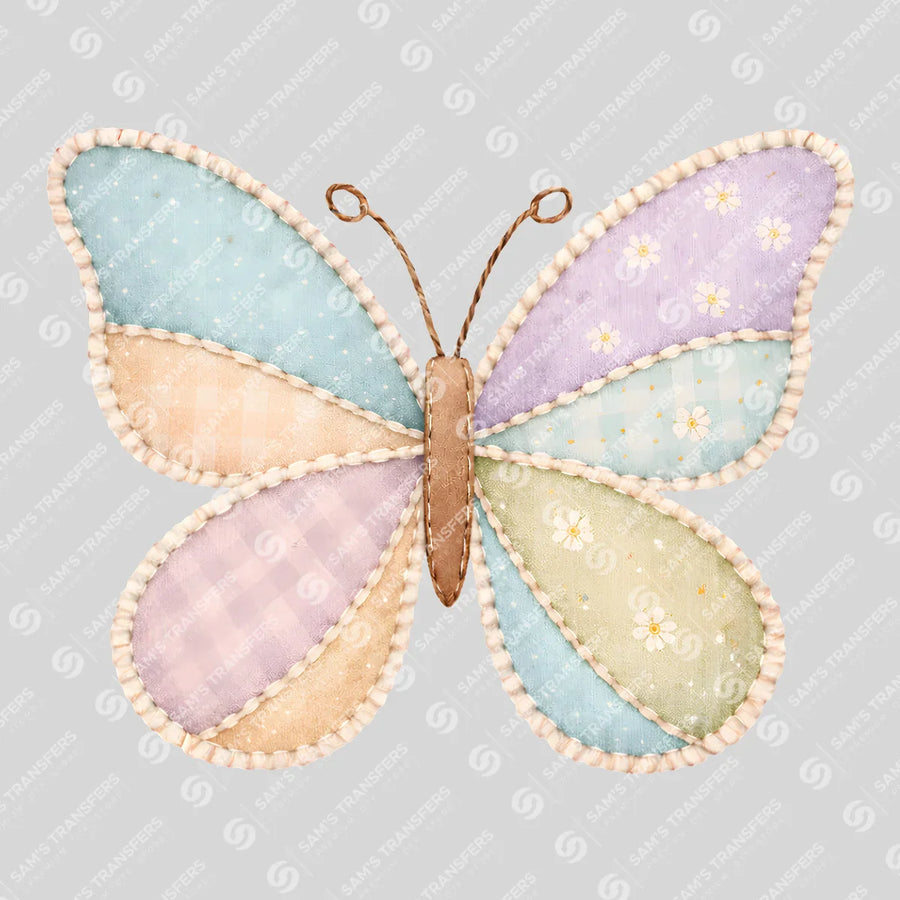 Spring Pastel Butterfly Ready-to-Press DTF Transfer | SAT11085
