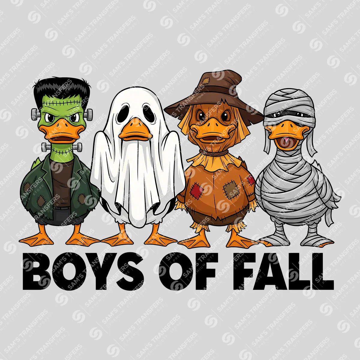 Apparel featuring a Boys Of Fall-themed DTF transfer.