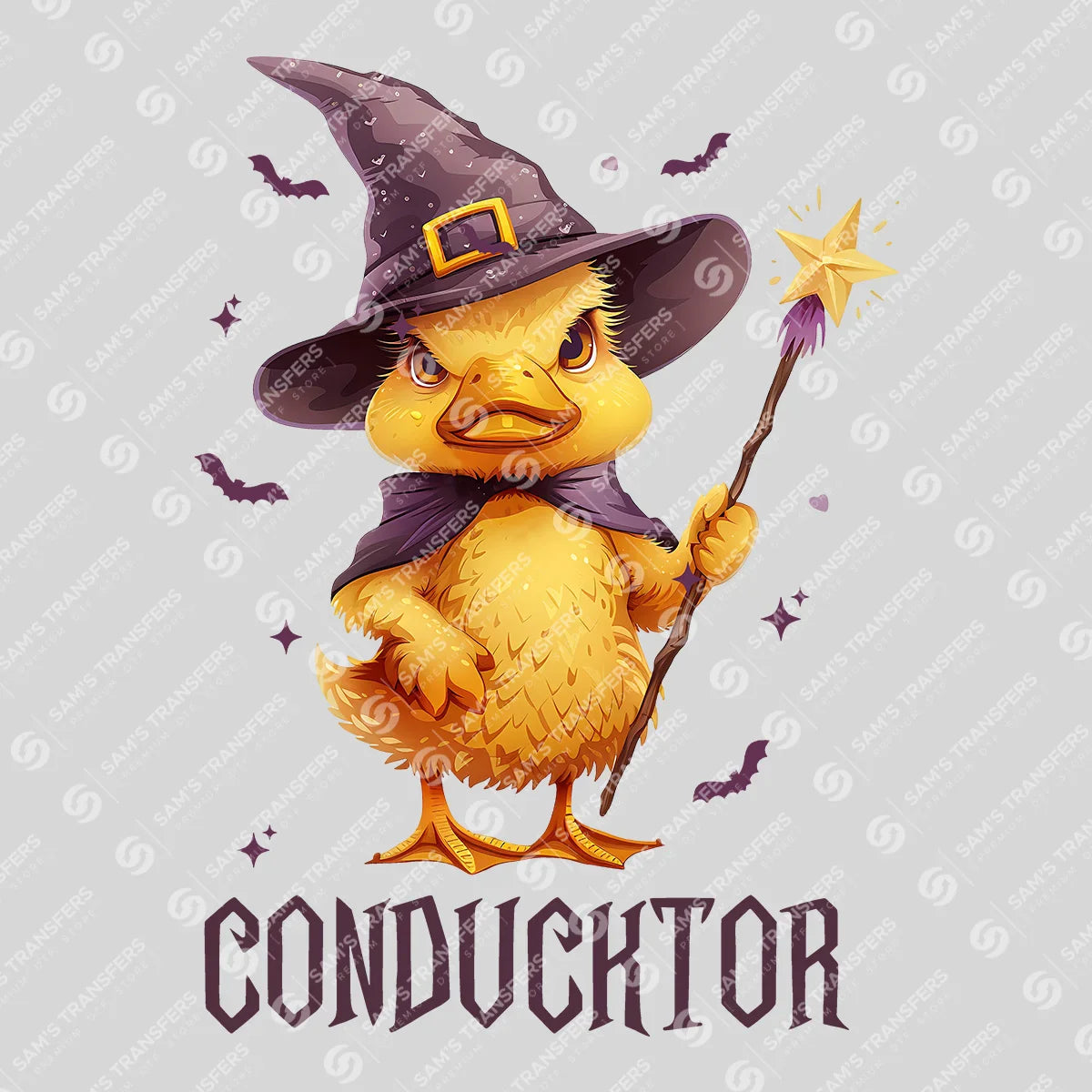 Apparel featuring a Conducktor-themed DTF transfer.