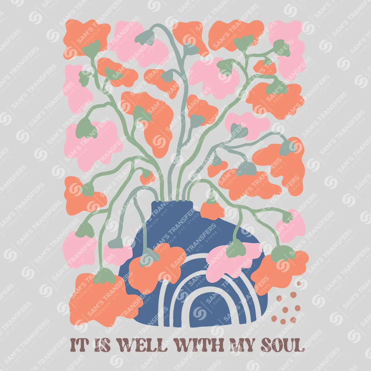 Apparel featuring a It Is Well With My Soul-themed DTF transfer.