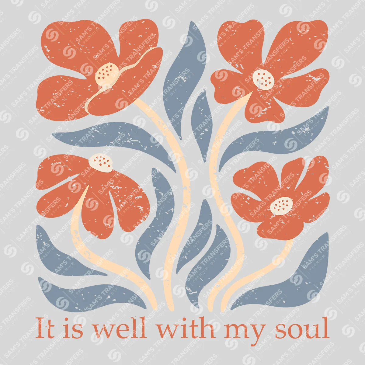 Apparel featuring a It Is Well With My Soul-themed DTF transfer.