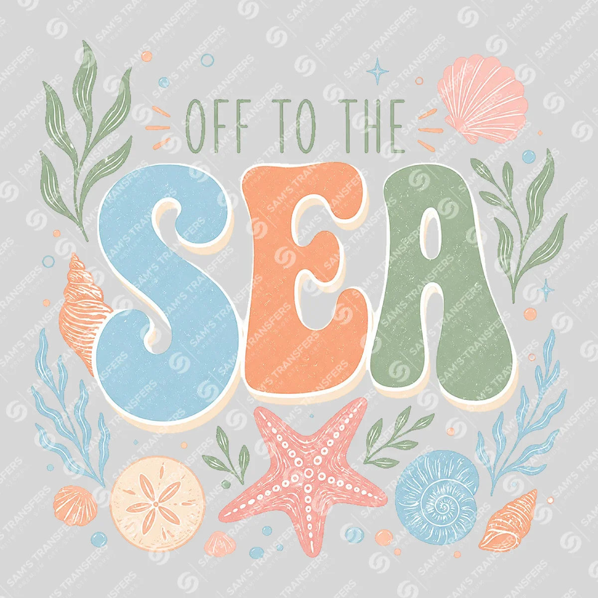 Apparel featuring a Off To The Sea-themed DTF transfer.