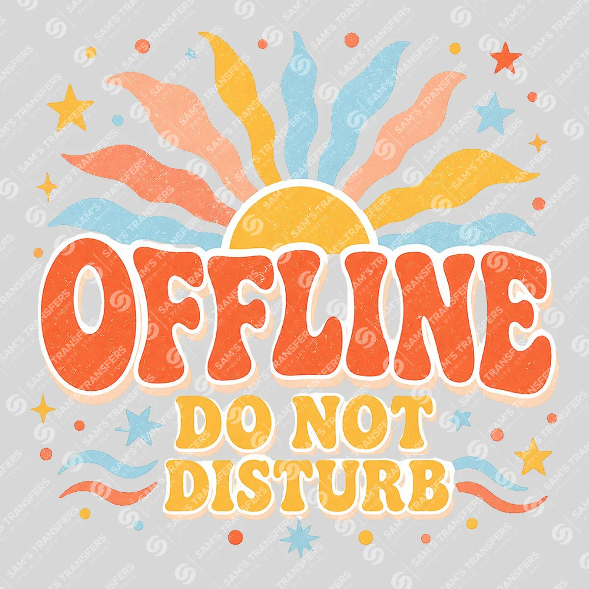 Apparel featuring a Offline Do Not Disturb-themed DTF transfer.