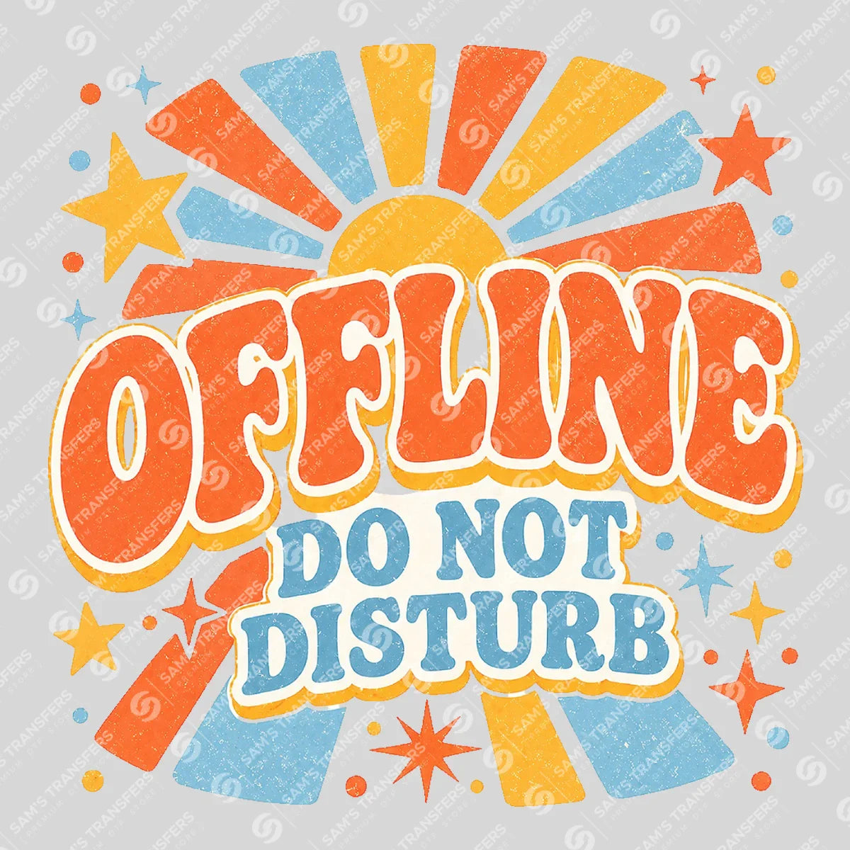 Apparel featuring a Offline Do Not Disturb-themed DTF transfer.