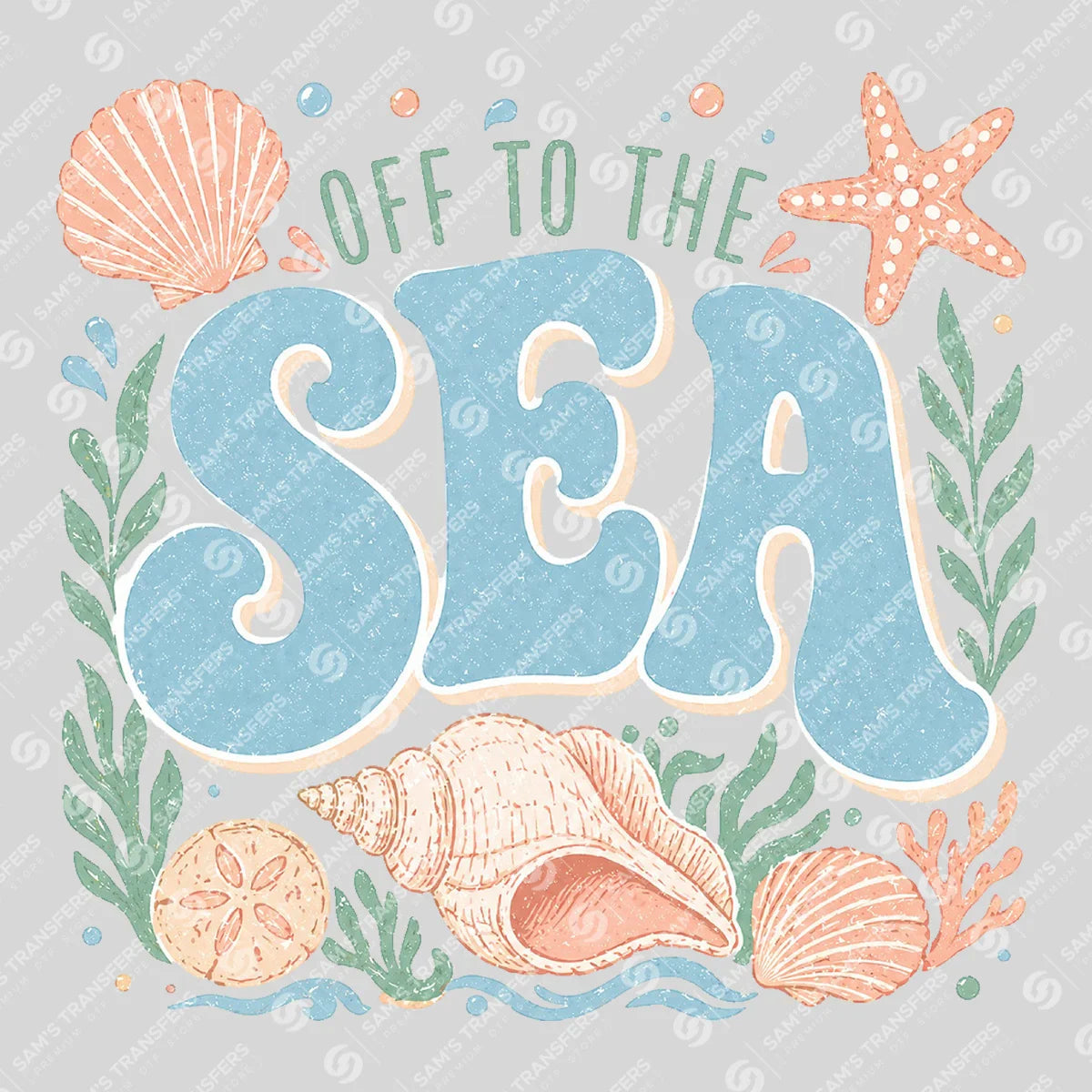 Apparel featuring a Off To The Sea-themed DTF transfer.