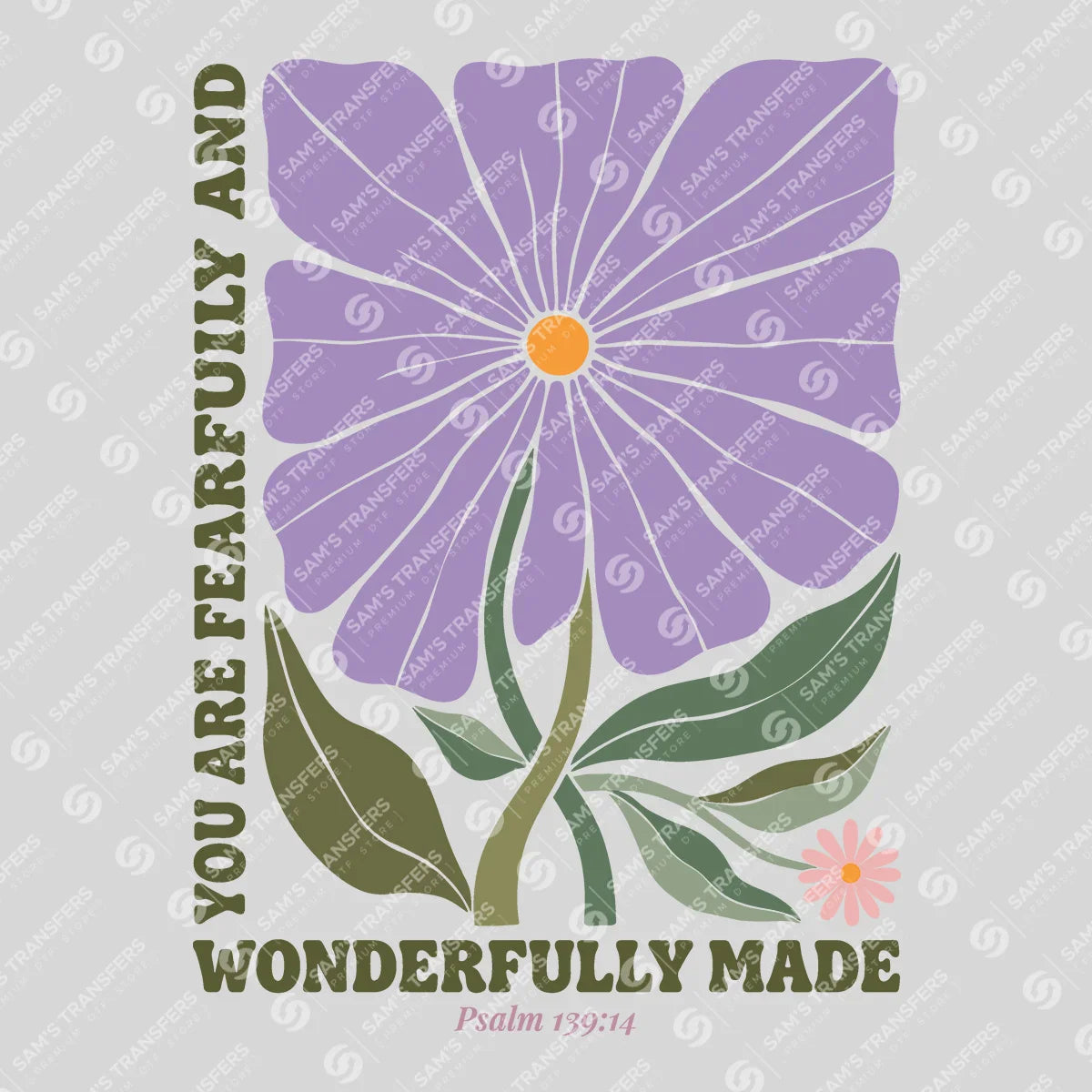 Apparel featuring a Fearfully And Wonderfully Made-themed DTF transfer.