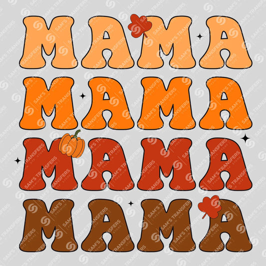Apparel featuring a Mama-themed DTF transfer.