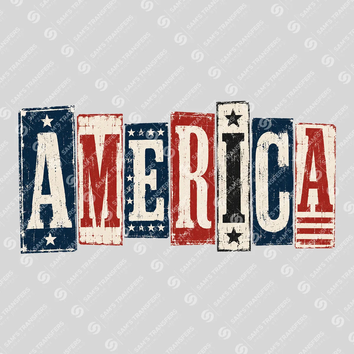 Apparel featuring a America-themed DTF transfer.