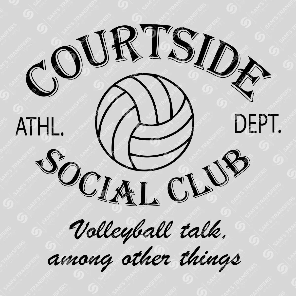 Courtside Social Club Volleyball DTF Transfer Design
