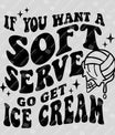 Soft Serve Volleyball DTF Transfer Design