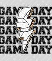 Game Day Volleyball Lightning DTF Transfer Design