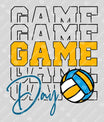 Game Day Volleyball DTF Transfer Design