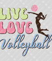 Live Love Volleyball DTF Transfer Design