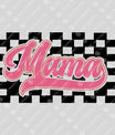 Checkered Pink Mama Ready-to-Press DTF Transfer