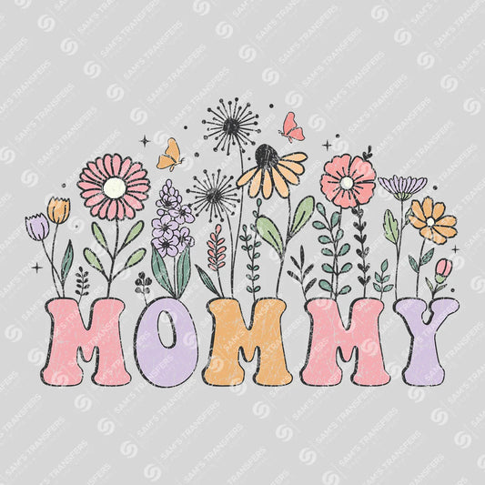 Floral MOMMY Ready-to-Press DTF Transfer