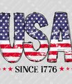USA Since 1776 Patriotic Ready-to-Press DTF Transfer