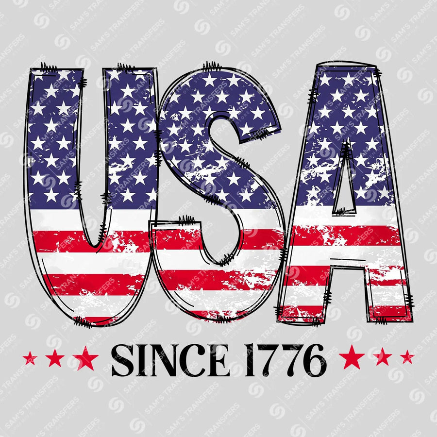 USA Since 1776 Patriotic Ready-to-Press DTF Transfer