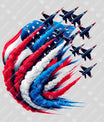 Patriotic Fighter Jet Flyover Ready-to-Press DTF Transfer