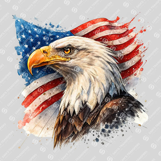American Bald Eagle Patriotic Ready-to-Press DTF Transfer