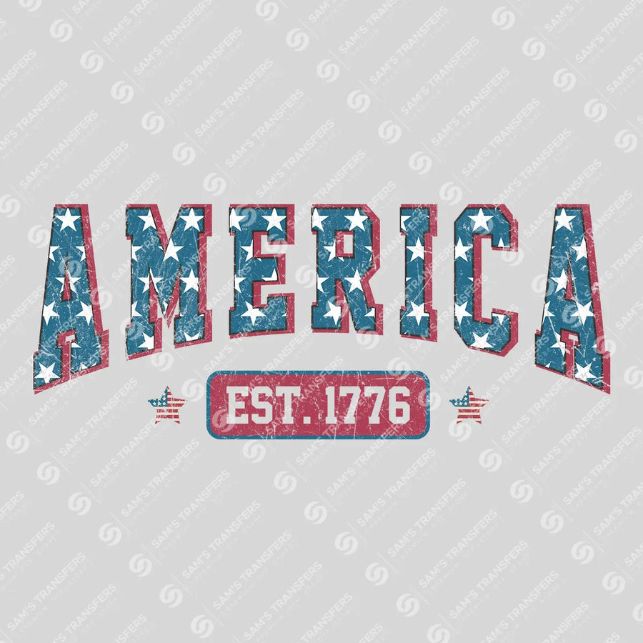 America Est. 1776 Patriotic Ready-to-Press DTF Transfer