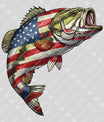 Patriotic Bass Fishing Ready-to-Press DTF Transfer