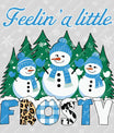 Feelin’ a Little Frosty – Snowman & Trees Winter DTF Transfer
