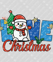 Love Christmas – Snowman & Tree Festive DTF Transfer