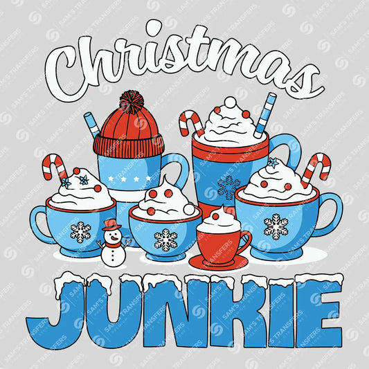 Christmas Junkie – Hot Cocoa & Holiday Mug DTF Transfer