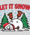 Let It Snow – Funny Snowman Fall Christmas DTF Transfer