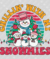 Chillin’ With My Snowmies – Retro Snowman Family DTF Transfer