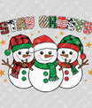 Stay Groovy – Retro Snowmen Christmas DTF Transfer